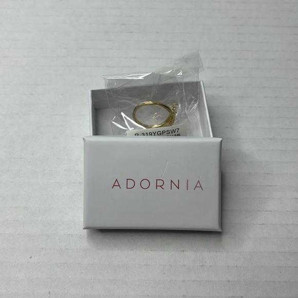ADORNIA 14K Gold Plated Swarovski Crystal  Accented Winding Snake Ring Size 7 - Picture 9 of 9